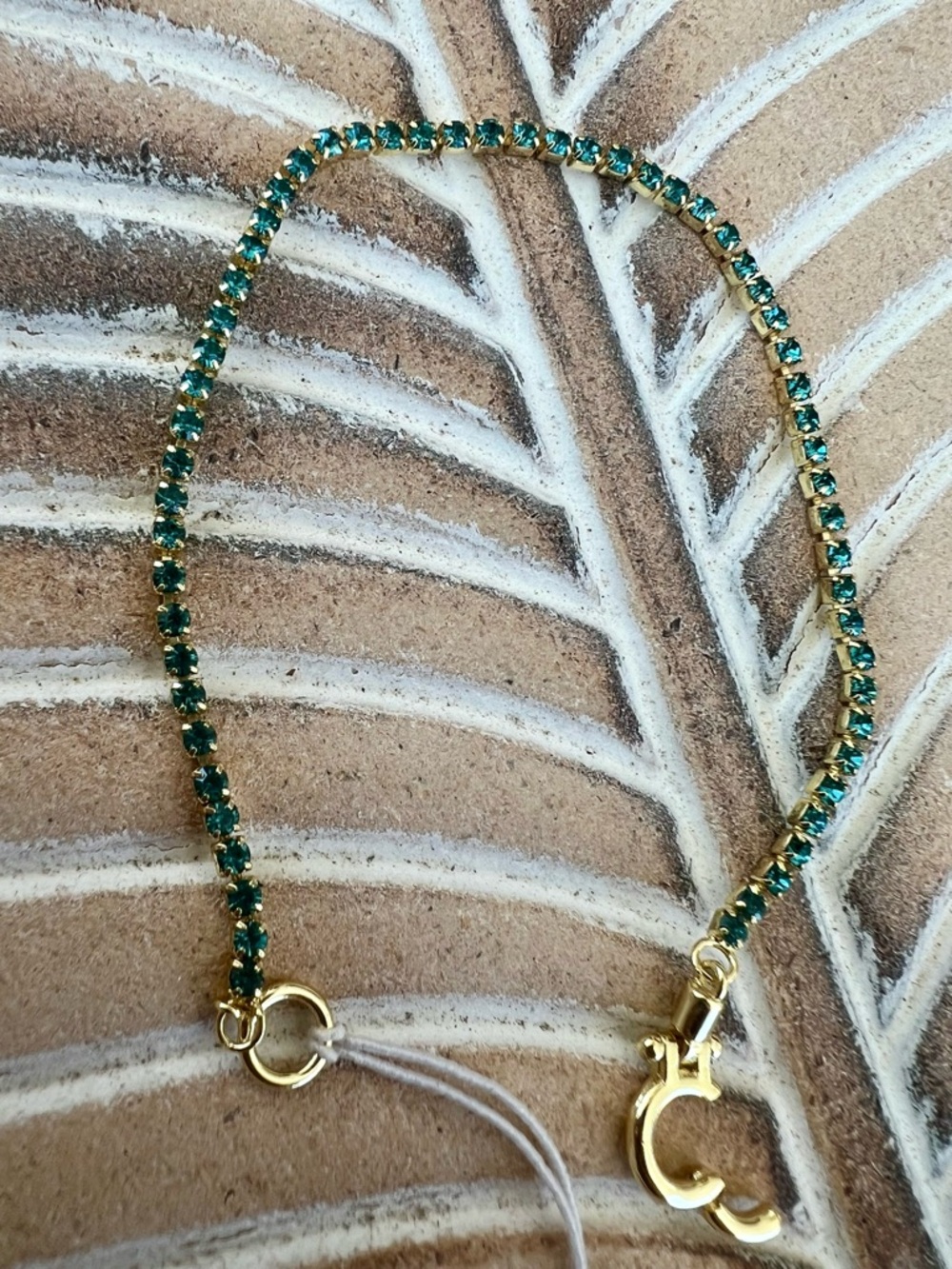 NWT Gorjana Lexi Rhinestone Crystal Bracelet in Aqua Turquoise Blue  💎